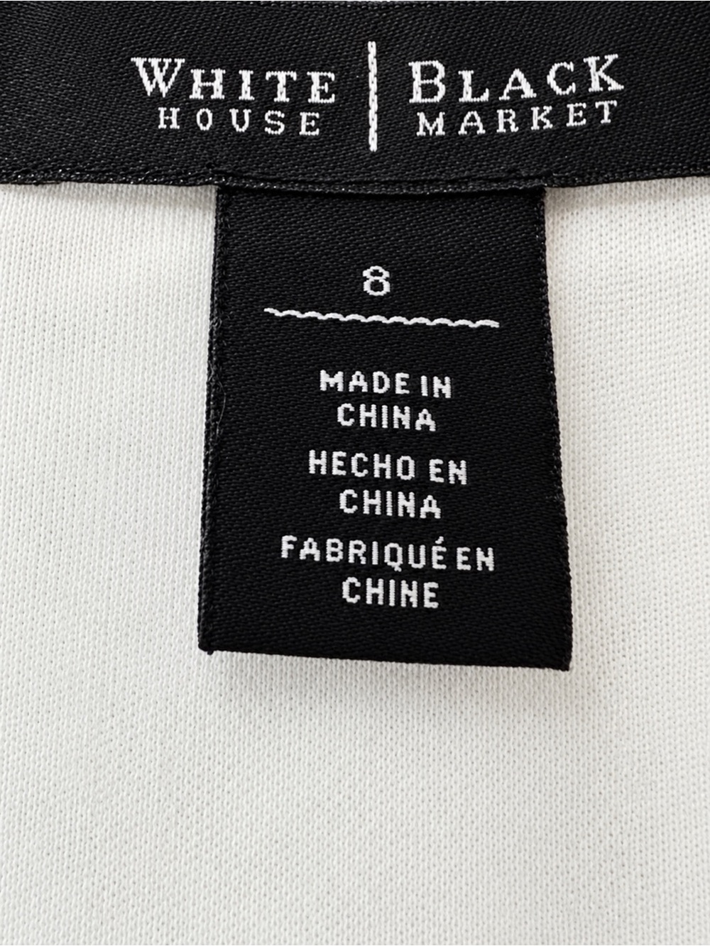 White House Black Market Black & White Geometric Wrap Dress - Picture 2 of 2